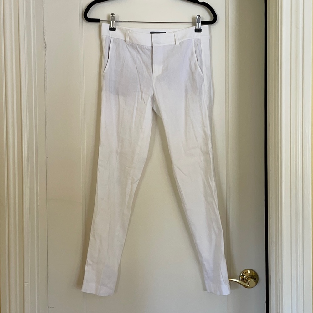 White Vince Linen Pants